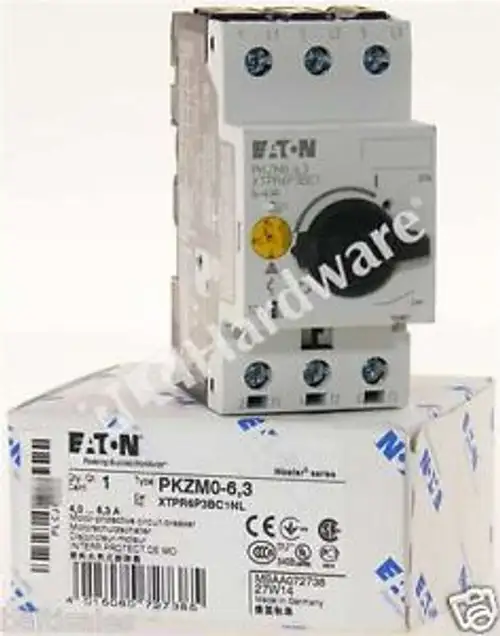 Eaton XTPR6P3BC1 PKZMO-6.3 4-6.3A 電動機保護遮断器