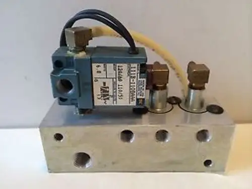 NORDSON / MAC MANIFOLD W/ SOLENOID 246163A 111B-110BAAA 110/120 V 50/60 HZ