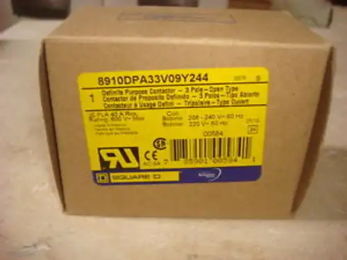 3 Pole Definate Purpose Contactor Square D 8910DPA33V09Y244