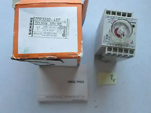IN SIEMENS ELECTRONIC TIMER 7PR3202-4EF 110 V 60 HZ 0.15S-60H 226-1