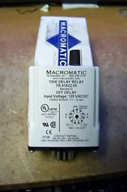 NOS Macromatic Time Delay Relay TR-51622-05 Micro Switch