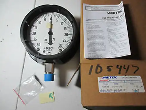 IN AMETEK j2 132787 GUAGE C1929 30-0-30 PSI 1/2 ANPT LM 4 1/2 196