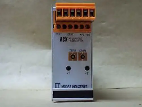 MOORE INDUSTRIES ACX/0-120VAC/4-20MA/12-42VDC-FA-RTB trasmettitore DIN 986WH