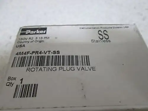 Parker 4M4F-Pr4-Vt-Ss Rotating Plug Valve