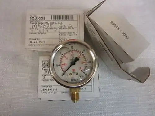 3 √ª Wika En837-1 Glyc. Pressure Gauges 0-60Kpa