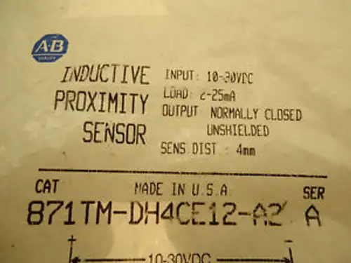 Allen Bradley 871Tm-Dh4Ce12-A2 Proximity Sensor