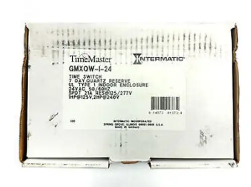 Intermatic Timemaster Gmxqw-I-24 Interruttore orario al quarzo per interni da 7 giorni a 24Vac