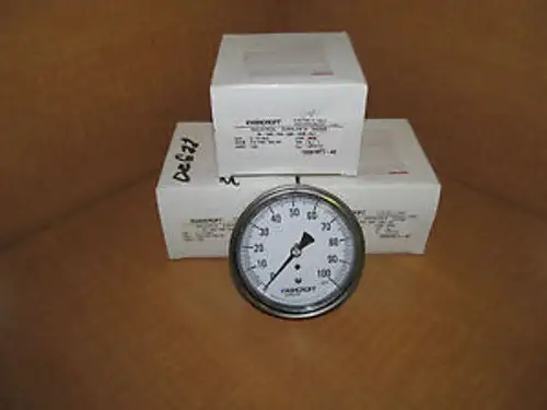 Ashcroft Industrial Duralife Gauge Qty:3 35-1009-Aw-02B-100#-Xlj 3-1/2 Xlj
