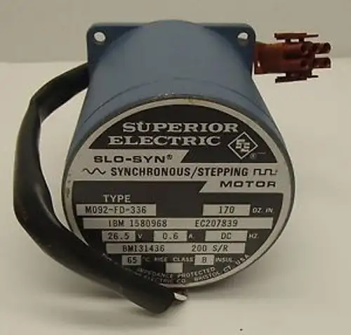 Superior Electric Stepping Motor M092-Fd-336 Ibm 1580968 Ec207839 Bm131436