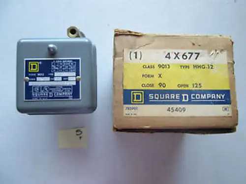 In Square D Pressure Switch 4X677 Hhg-12 9013 X 172