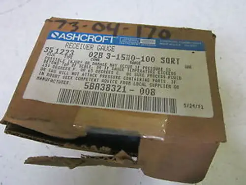 Ashcroft 02B3-15#0-100 Gauge