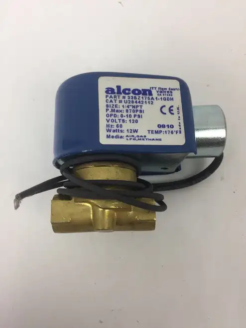 Alcon U28442112 Valve 33Bz175A1-1Gdh 1/4"Npt 120 V 60 Hz 12 W Opd: 0-10 Psi