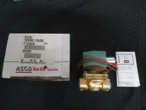 Asco Red Hat Ii 8210G6 Pipe Size 3/8" 17.1 Watt Solenoid Valve
