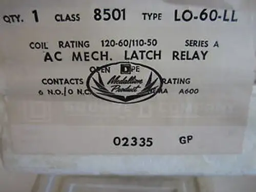 Square D Lo-60-Ll Relay 8501