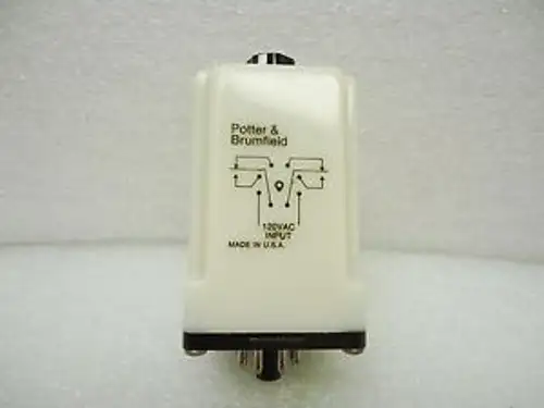 Potter & Brumfield Cb-1011B-79 Time Delay Relay Dpdt 5Sec 120Vac