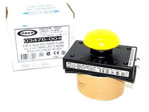 Rees 03476-004 Yellow Metal Mushroom Pushbutton 2.25 In 03476004