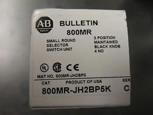 Allen Bradley Selector Switch 800Mr-Jh2Bp5K