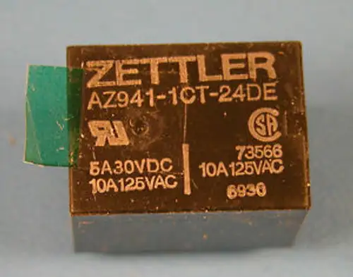 Lot 24Pcs Az941-1Ct-24De Zettler Series 16 A Spdt 24 Vdc Power Relay