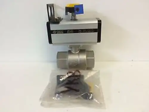 OMAL PNEUMATIC VALVE ACTUATOR DA30-F03-F05 W/ 1.25 V101 DN32 PN40 SS VALVE