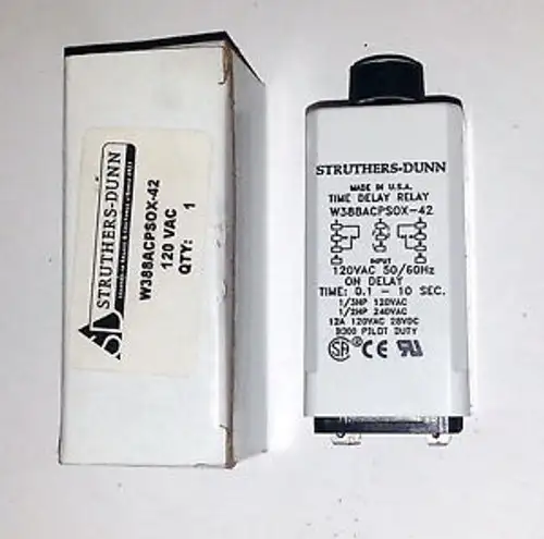 Struthers-Dunn Time Delay Relay W388Acpsox-42 120 Vac
