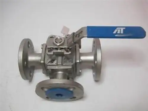 7427 At Controls 3 Way Ball Valve Series 33 33-1L 3/4 1000Psi 316 Stainless Nos