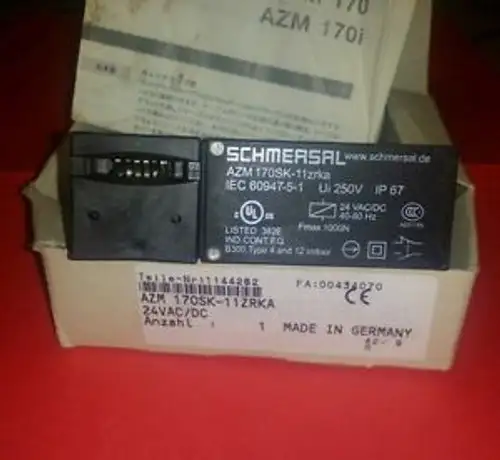 Schmersal Azm-170Sk-11Zrka Safety Interlock Switch 24Vdc/Ac Azm170Sk