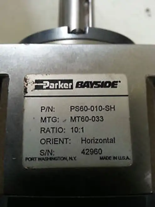 Parker Bayside Ps60-010-Sh 10:1 Ts#0052.1 หัวเกียร์