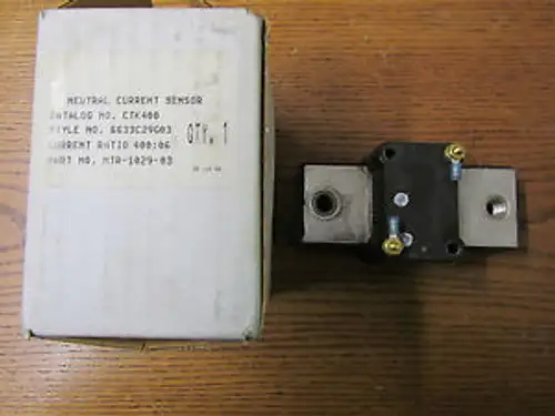 Cutler Hammer Ctk400 Neutral Current Sensor 400:06 Ratio Mtr-1029-03