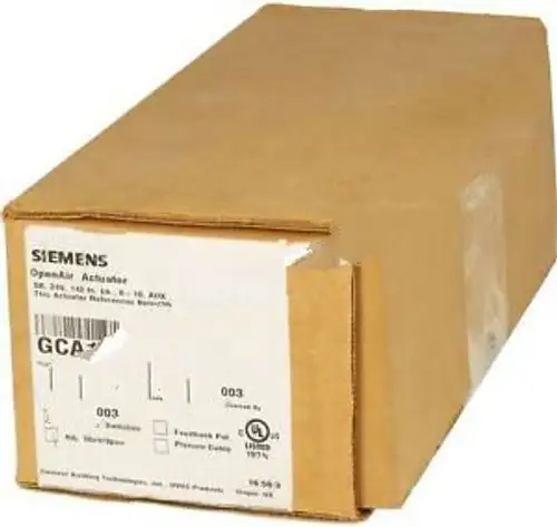 Siemens Gca166.1U Spring Return Actuator Modulating 0-10Vdc 142 Lb.-In Qty
