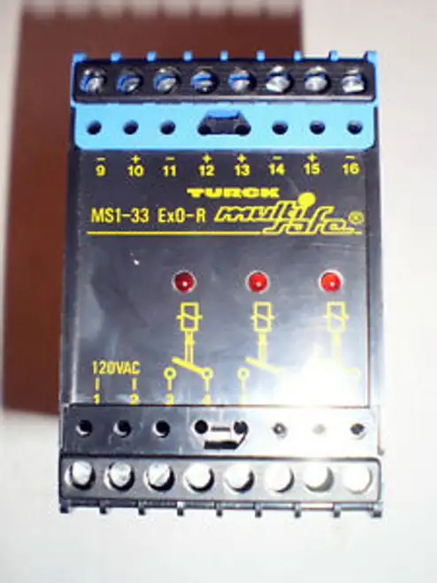 Turck Ms1-33Ex0R Isolated Switching Amplifier 120Vac 50/60