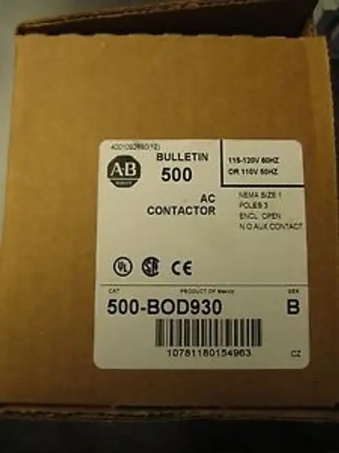 Allen Bradley 500-Bod930 27A 尺寸1啟動器