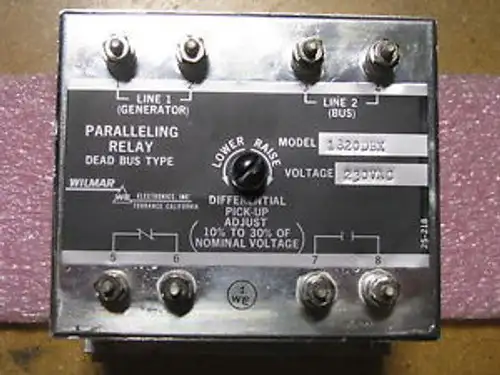Wilmar Paralleling Relay # 1820Dbx Nsn: 5945-01-157-1687 230Vac