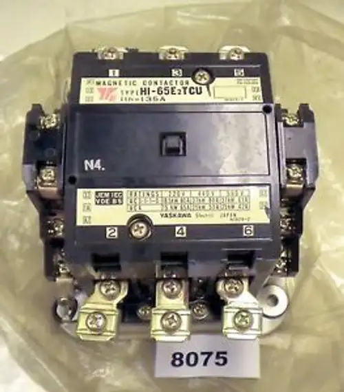 8075 Yaskawa 65A Contactor Hi-65E2Tcu 24 Vdc Coil