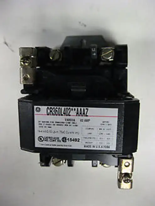 Ge Cr360L402Aaaz 15D22G002 60A 2P Contactor 120 Volt Coil