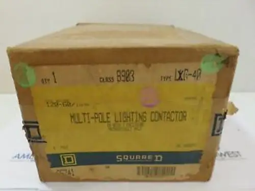 In Square D Contactor 8903 Llg-40 4 Pole 20 Amp Mechanically Held