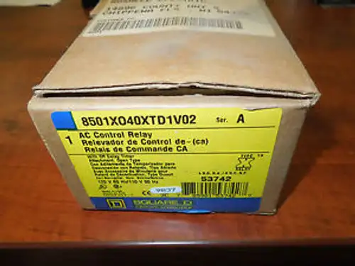 Square D Ac Control Relay W/ Off Delay Timer 8501-Xo40Xtd1V02