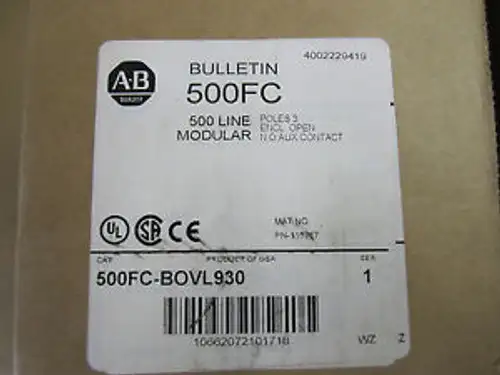 500Fc-Bovl930 Allen Bradley Contactor Assembly