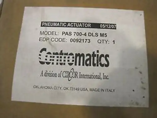 Contromatics Pas 700-4 Dls M5 Pneumatic Actuator