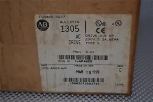 One Allen-Bradley 1305-Aa02A-Hap Ac Drive 1/2 Hp Ser. A 1305-Aa02A