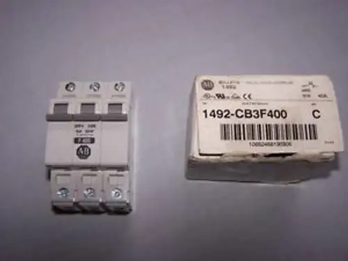 New Allen Bradley 1492-Cb3-F400 Circuit Breaker 40A 3P Nib