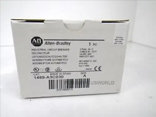 Allen Bradley 3 Pole 3A 1489-A3C030 Circuit Breaker