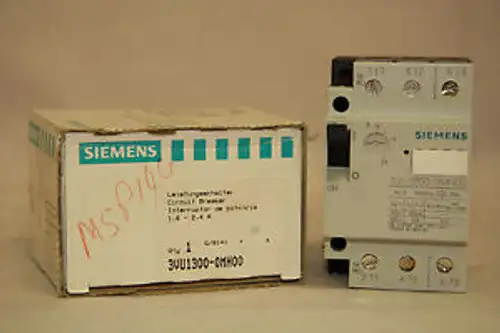 Siemens 3Vu1300-0Mh00 Circuit Breaker 1.6 - 2.4 Amps 600V Motor Protector 3Vu13