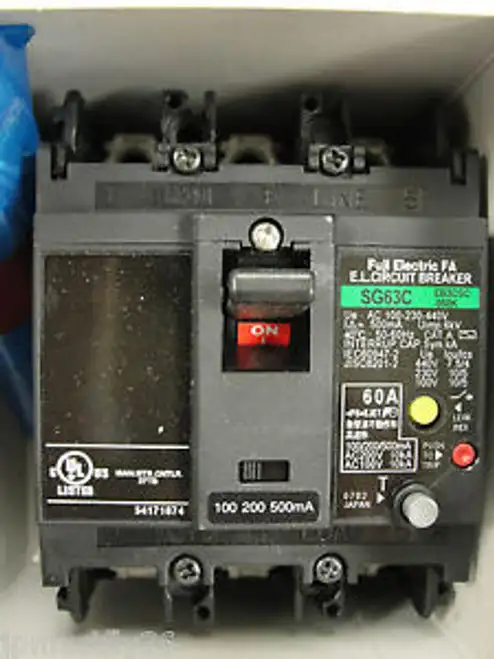 New Fuji Electric Circuit Breaker Sg63C Eb3Csc-060-K