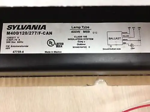 Sylvania M400/120/277/F-Can 47759 400W Ballast Same As Universal 1110-247-Sc-Tc