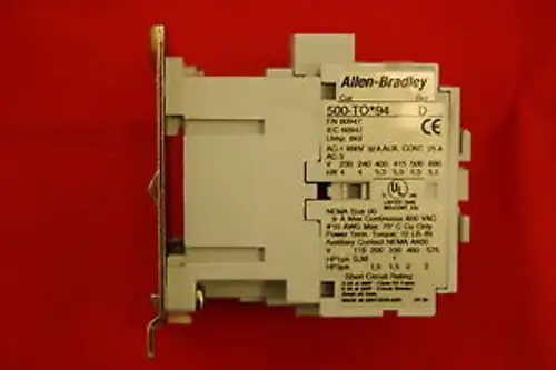 Allen Bradley 500-Toh94 Ac Contactor Nema 00 4 Pole 600 V 500Toh94 208 Volt Coil