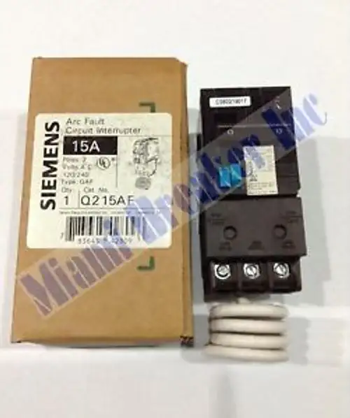 Q215Af Siemens Arc Fault Circuit Breaker 2 Pole 15 Amp 120/240V