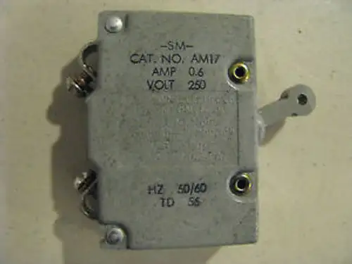 Heinemann Circuit Breaker # Am17-0.6-250Ac-50/60Hz-Td56 Nsn: 5925-00-489-1537