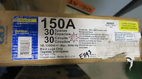 Square D Qo130L150Grb 150 Amp Main Lug Nema 3R Load Center-E1193