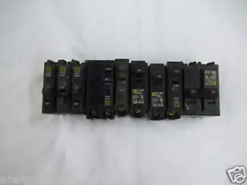 9 for 1 Money Square D Circuit Breakers. (3) 10amp (5) 20amp (1) 60amp