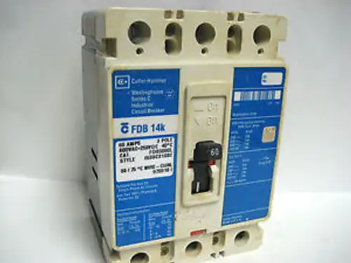 CUTLER-HAMMER/WESTINGHOUSE FDB3060L F-106 60 AMP 3-poliger Leistungsschalter